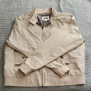 Joseph Abboud Sand Beige Bomber Jacket